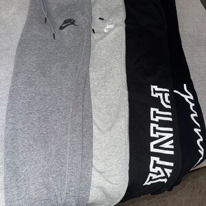 Nike and PINK Sweatpants Set - Gray and Black